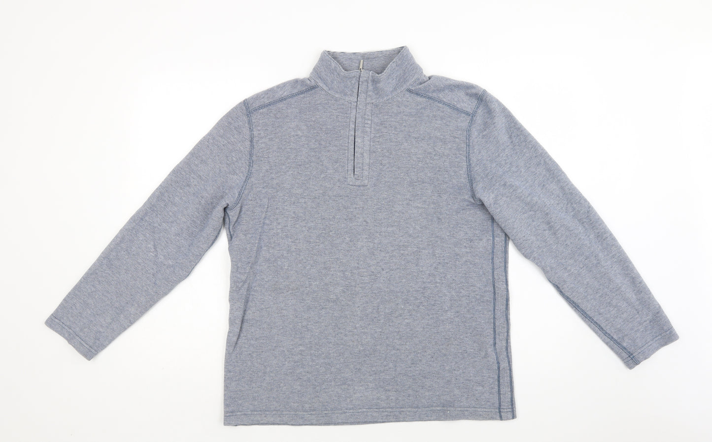 Kirkland Mens Blue  Cotton Henley Sweatshirt Size M
