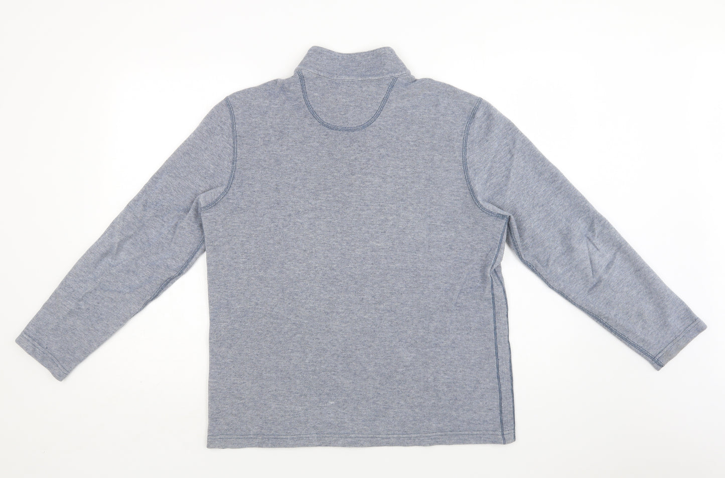 Kirkland Mens Blue  Cotton Henley Sweatshirt Size M