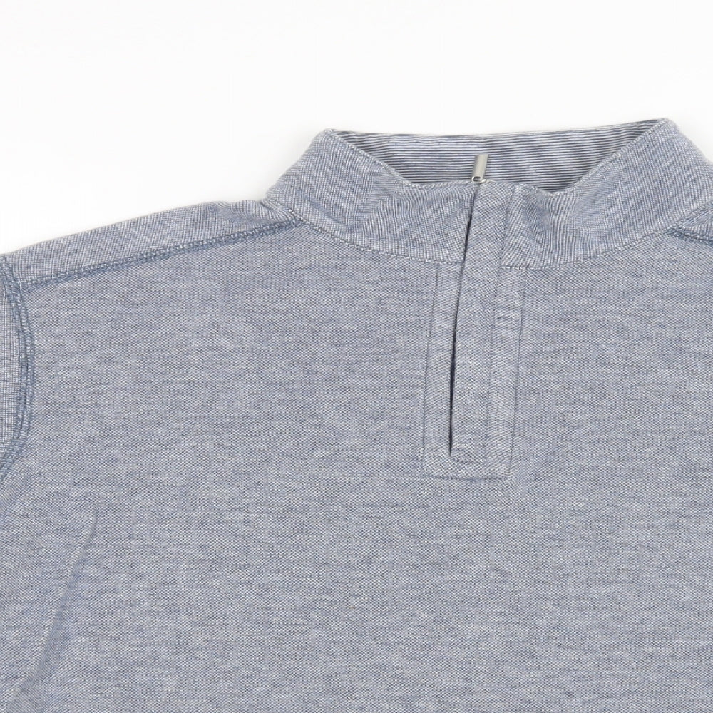 Kirkland Mens Blue  Cotton Henley Sweatshirt Size M