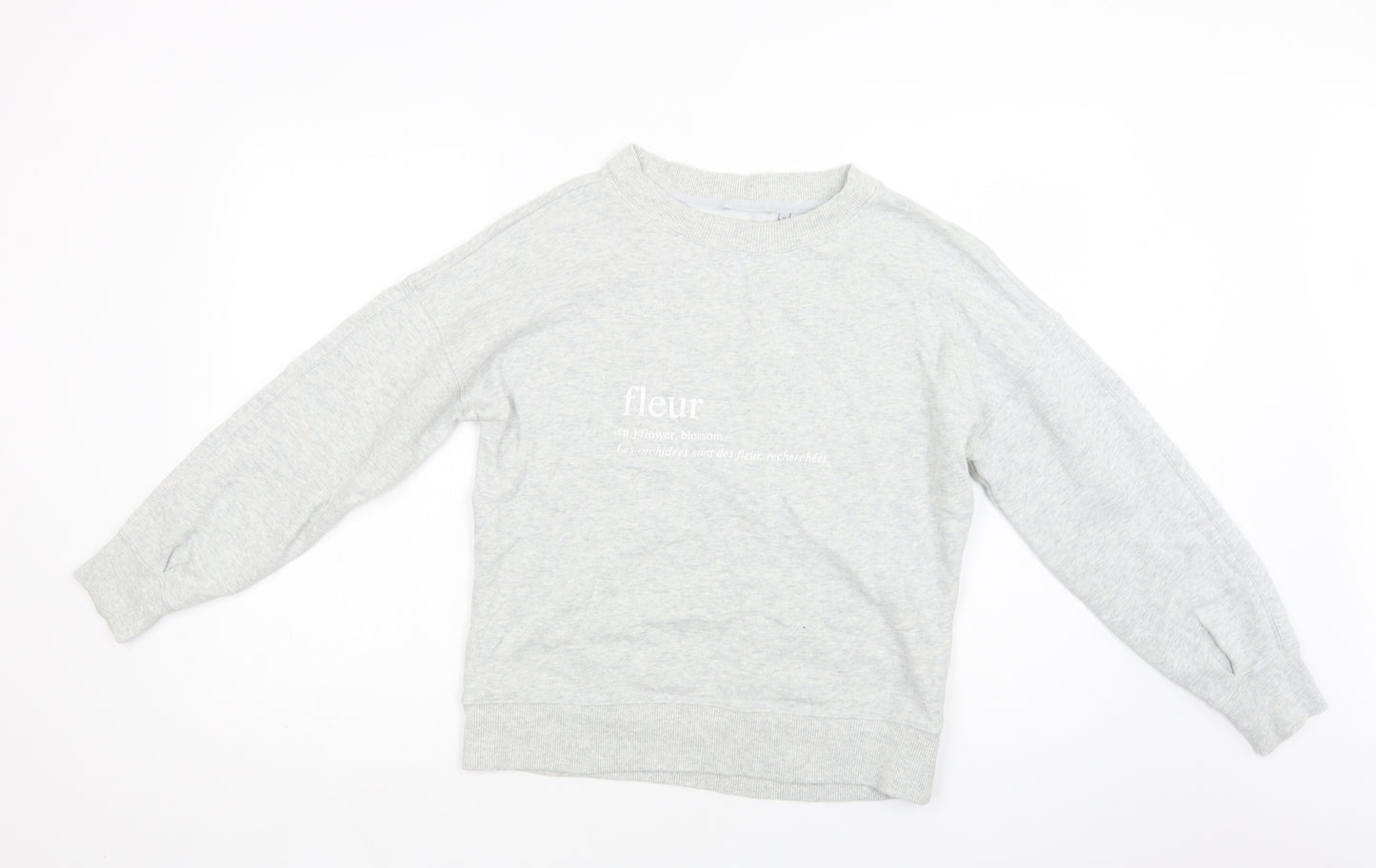 NEXT Womens Grey  Cotton Pullover Sweatshirt Size XS