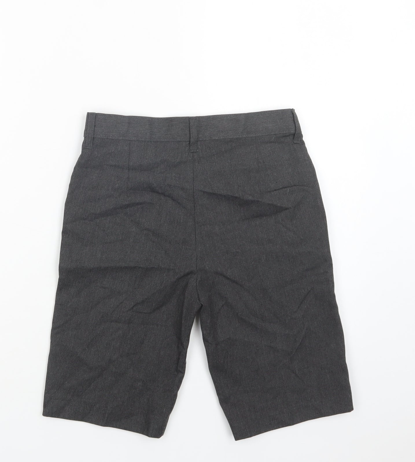 Matalan Boys Grey  Polyester Chino Shorts Size 11 Years  Regular Hook & Loop - School Wear