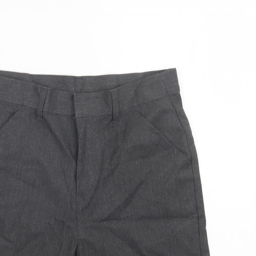 Matalan Boys Grey  Polyester Chino Shorts Size 11 Years  Regular Hook & Loop - School Wear