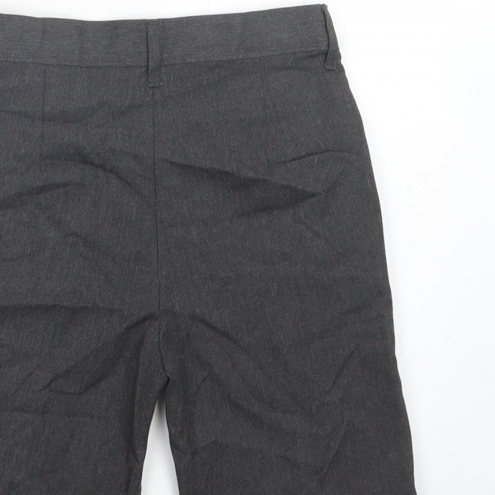 Matalan Boys Grey  Polyester Chino Shorts Size 11 Years  Regular Hook & Loop - School Wear