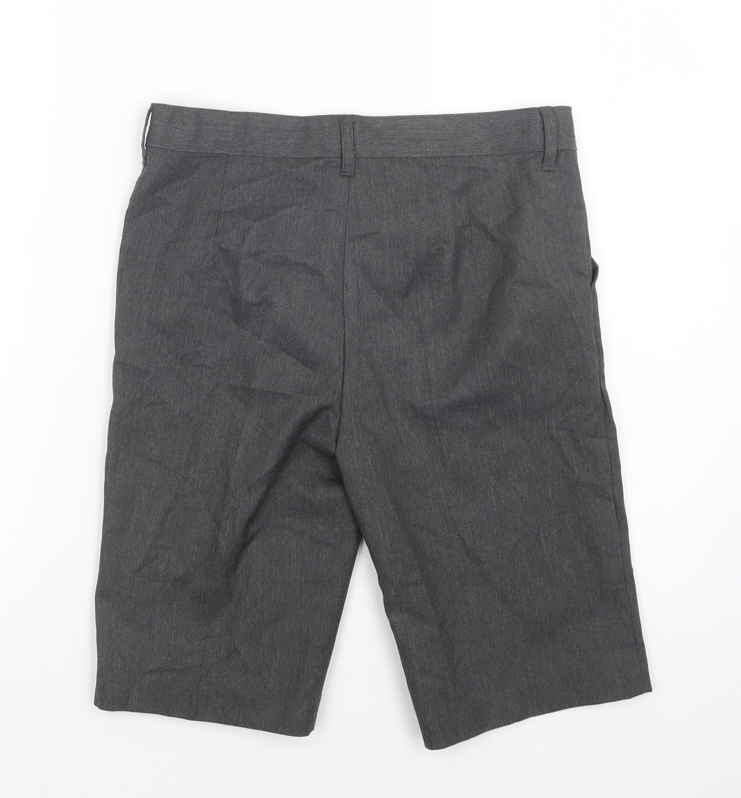 Matalan Boys Grey  Polyester Chino Shorts Size 13 Years  Regular Hook & Loop - School Wear