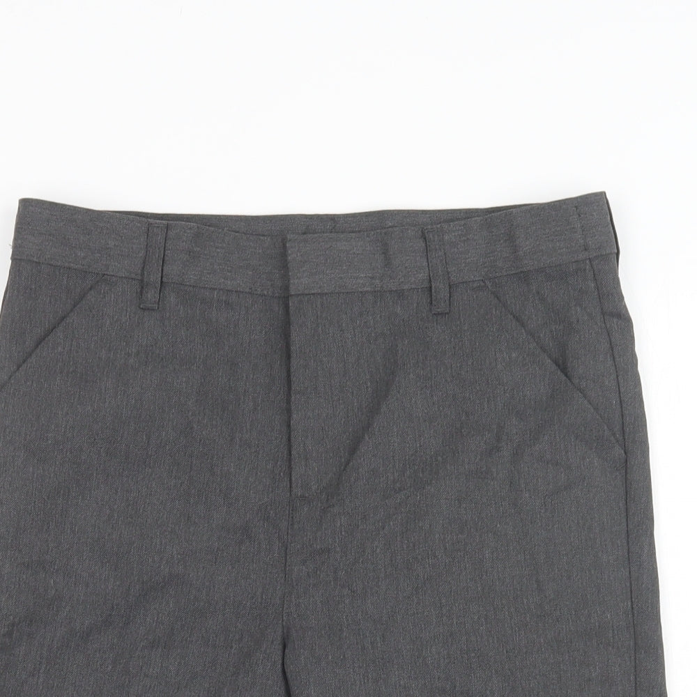 Matalan Boys Grey  Polyester Chino Shorts Size 13 Years  Regular Hook & Loop - School Wear