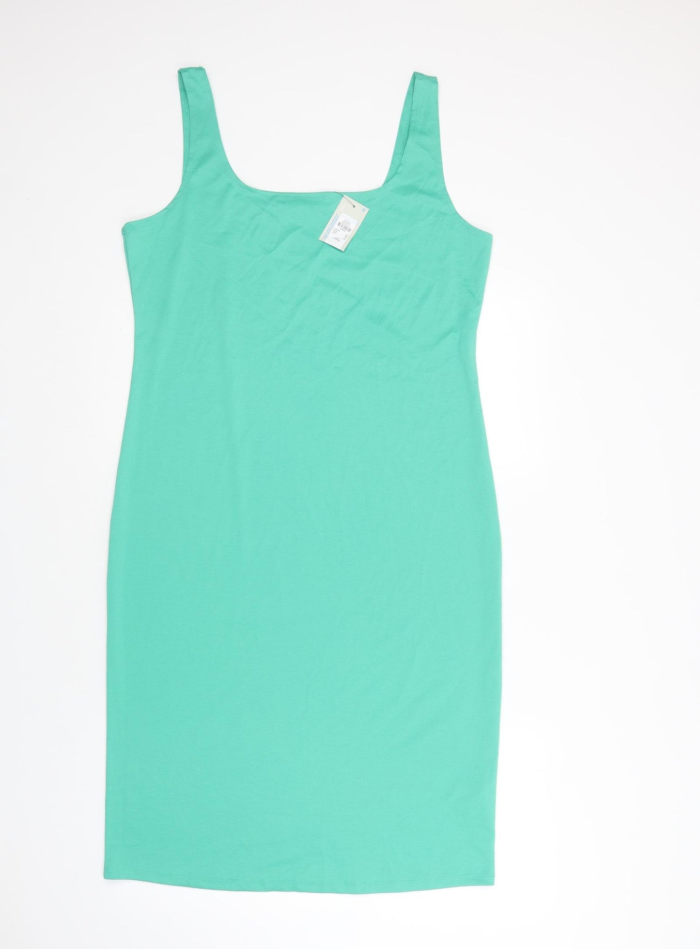 Primark Womens Green  Polyester Tank Dress  Size 20  Square Neck