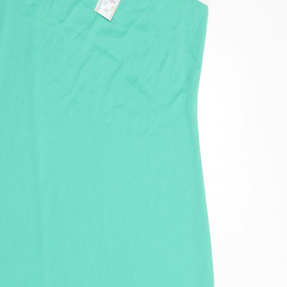 Primark Womens Green  Polyester Tank Dress  Size 20  Square Neck
