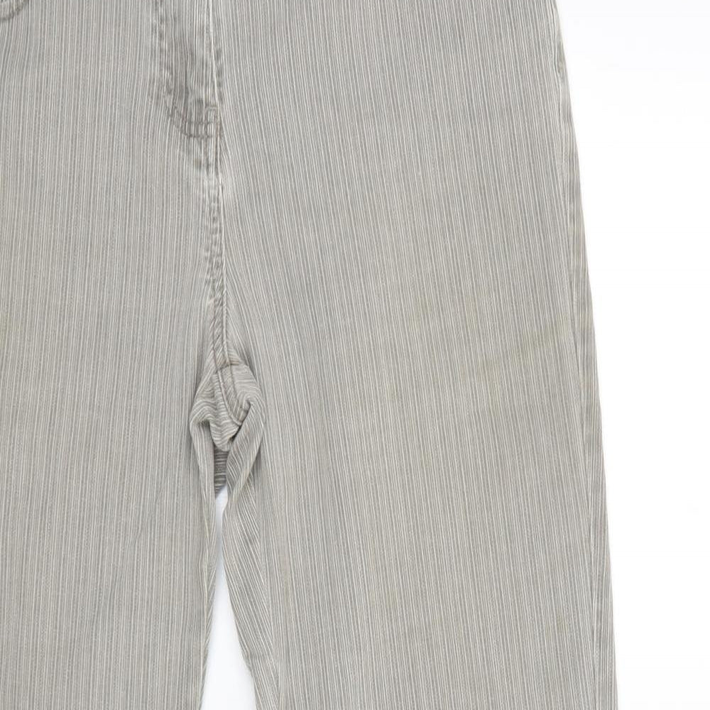Papaya Womens Grey  Cotton Bootcut Jeans Size 10 L29 in Regular Button