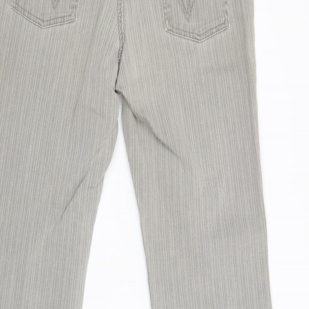 Papaya Womens Grey  Cotton Bootcut Jeans Size 10 L29 in Regular Button