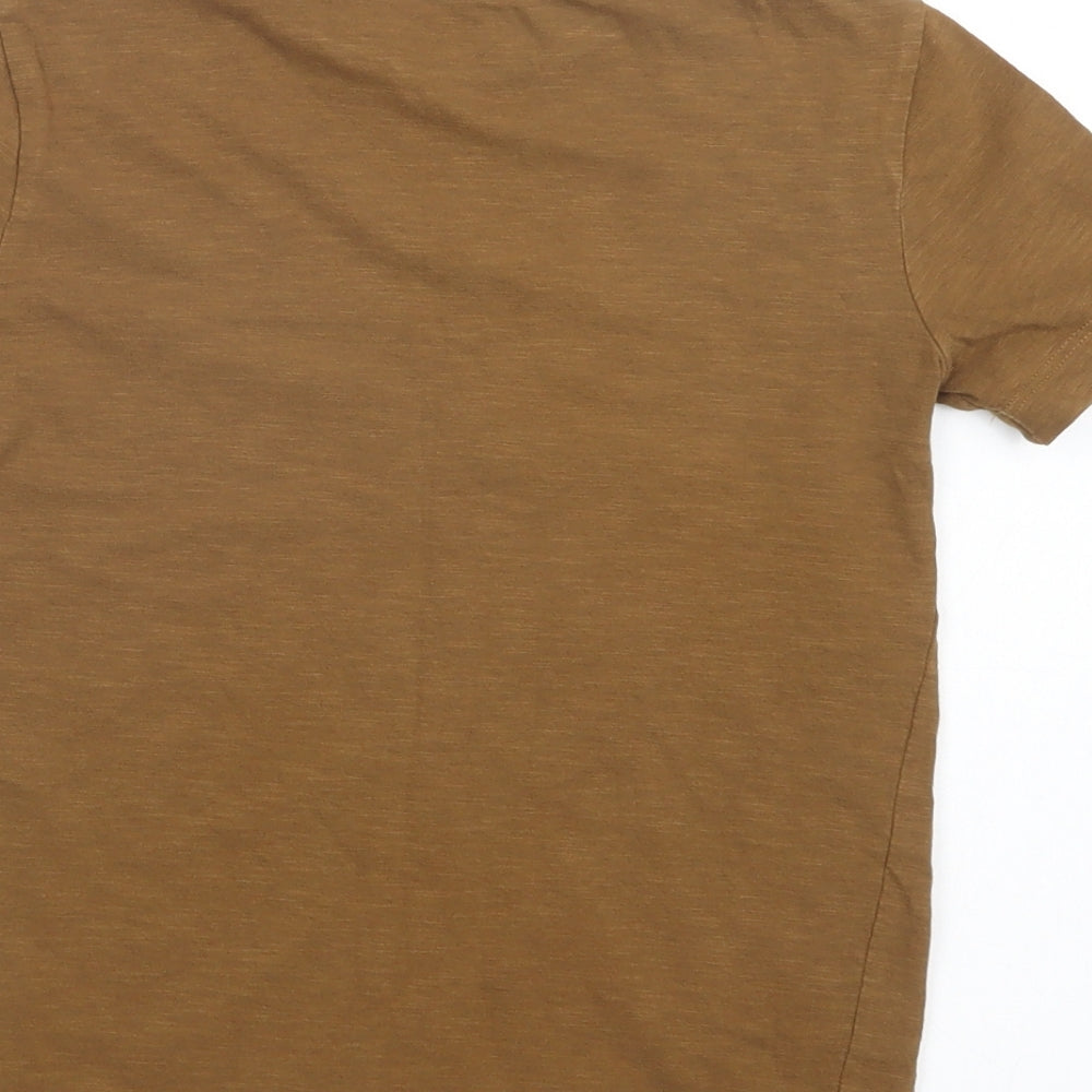 NEXT Boys Brown  Cotton Basic T-Shirt Size 6 Years Crew Neck