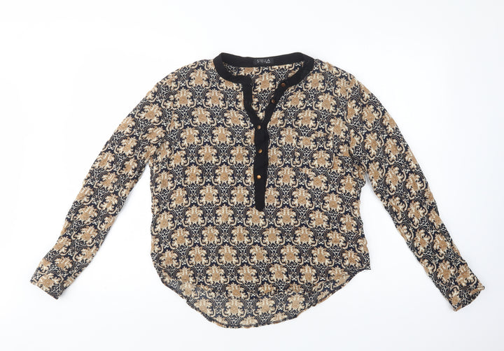 Stella Morgan Womens Multicoloured Paisley Viscose Basic Blouse Size M V-Neck