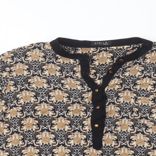 Stella Morgan Womens Multicoloured Paisley Viscose Basic Blouse Size M V-Neck