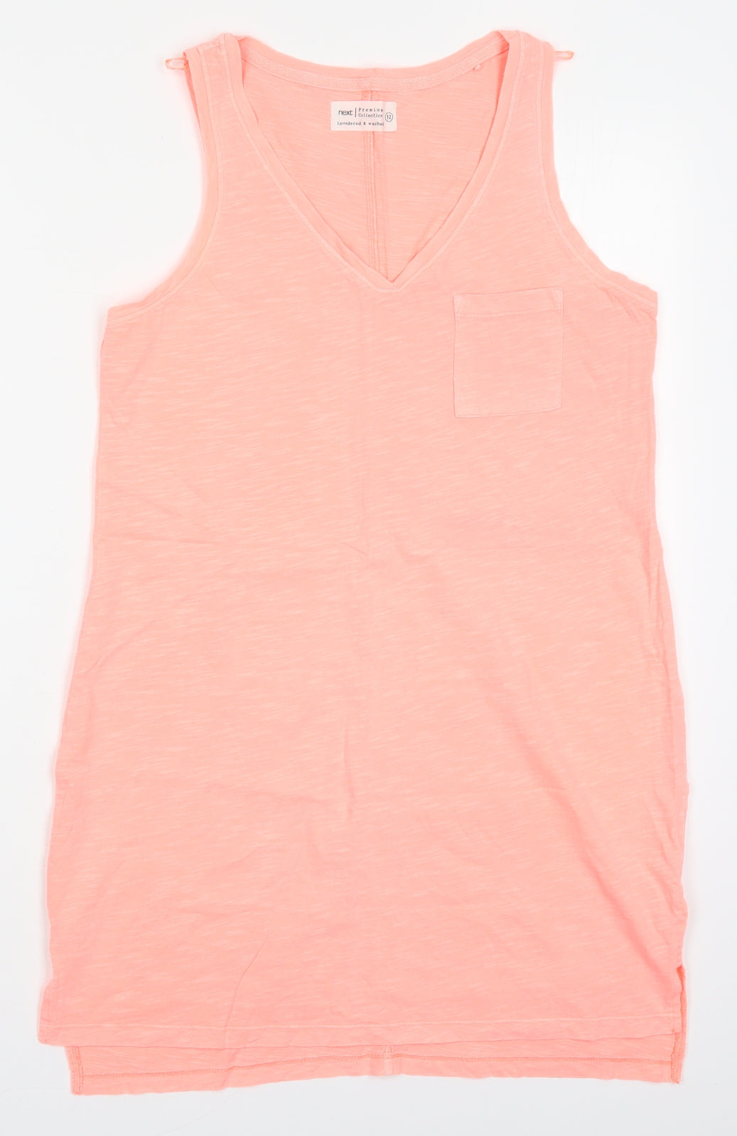 NEXT Womens Pink  Cotton Basic Tank Size 12 V-Neck