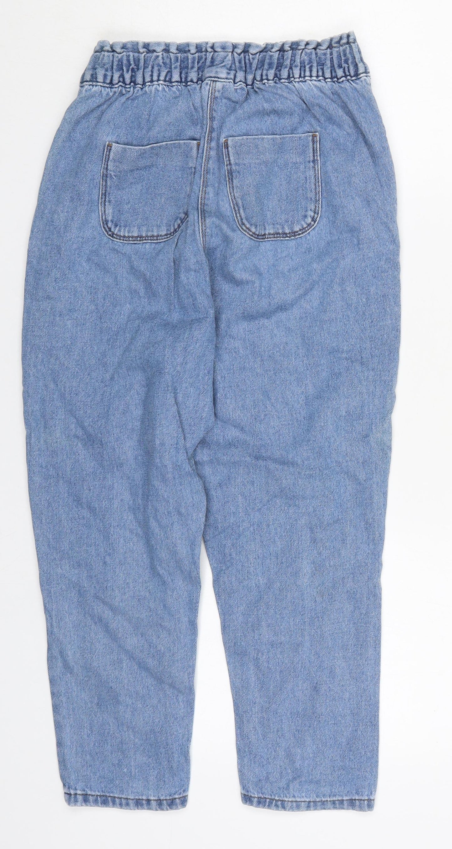 NEXT Girls Blue  Cotton Tapered Jeans Size 9 Months  Regular Button