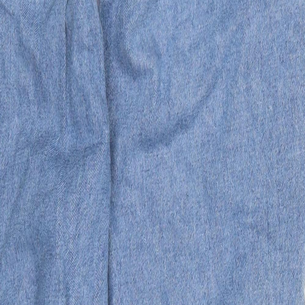 NEXT Girls Blue  Cotton Tapered Jeans Size 9 Months  Regular Button