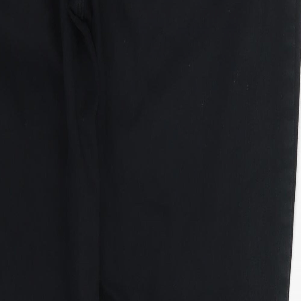 H&M Womens Black  Cotton Skinny Jeans Size 12 L29 in Regular Button