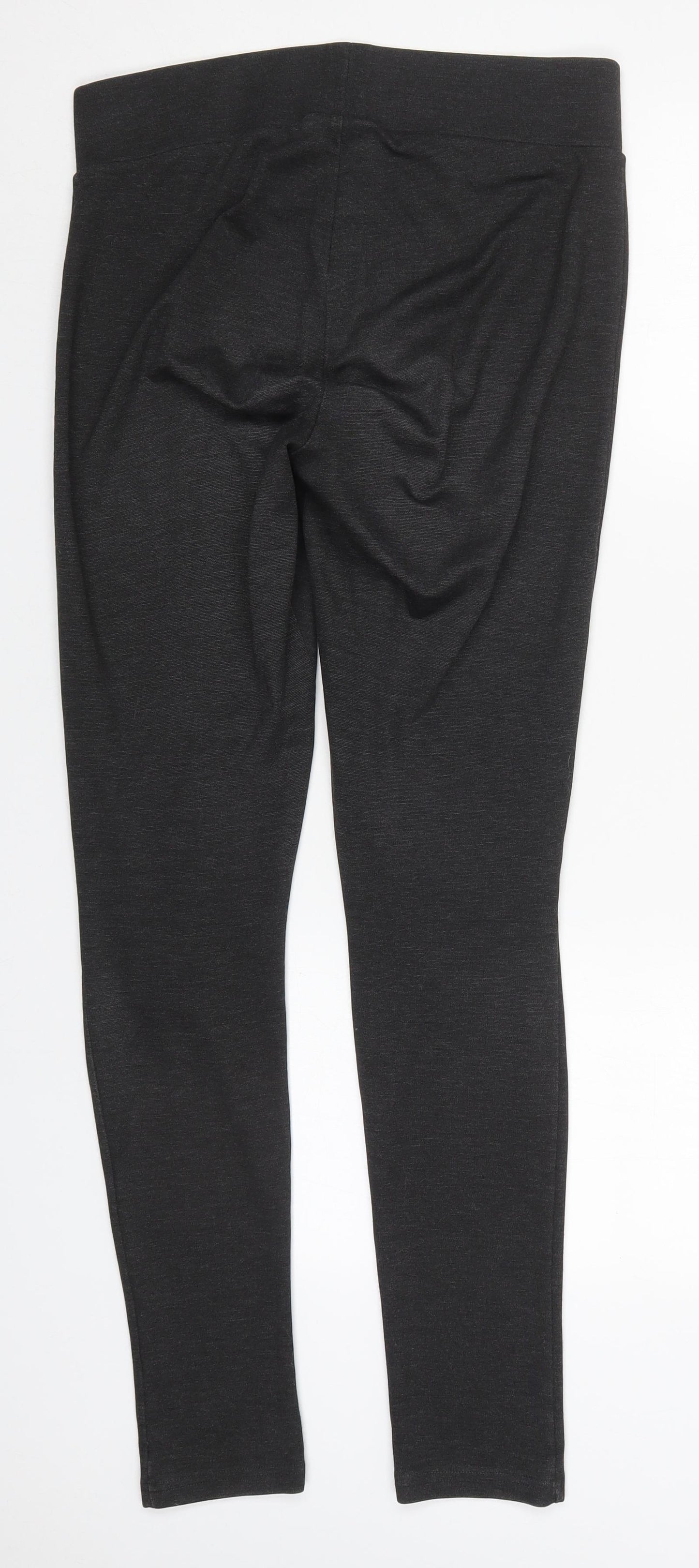 Marks and Spencer Womens Grey  Polyester Carrot Leggings Size 12 L30 in