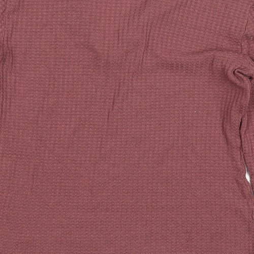 SheIn Womens Pink V-Neck  Polyester Pullover Jumper Size M