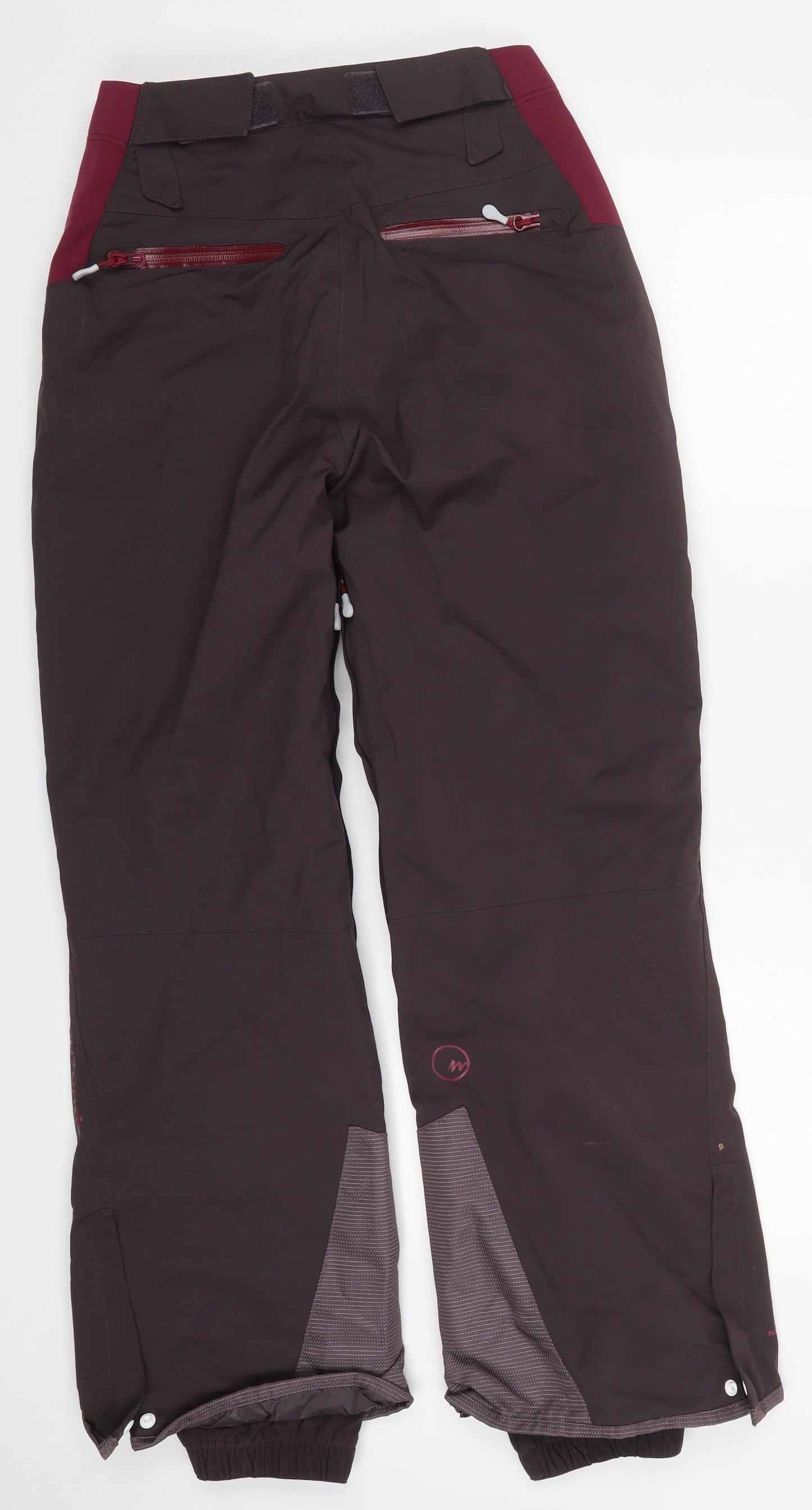 DECATHLON Womens Purple  Polyester Rain Trousers Trousers Size 27 in L31 in Regular Button