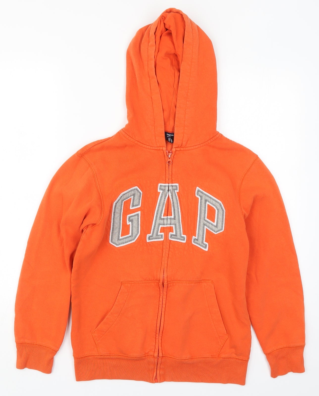 Gap Boys Orange  Polyester Full Zip Hoodie Size 12 Years  Zip