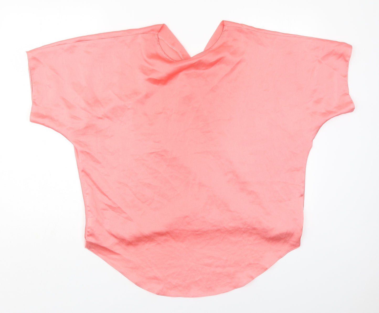 NEXT Womens Pink  Polyester Basic Blouse Size 14 V-Neck