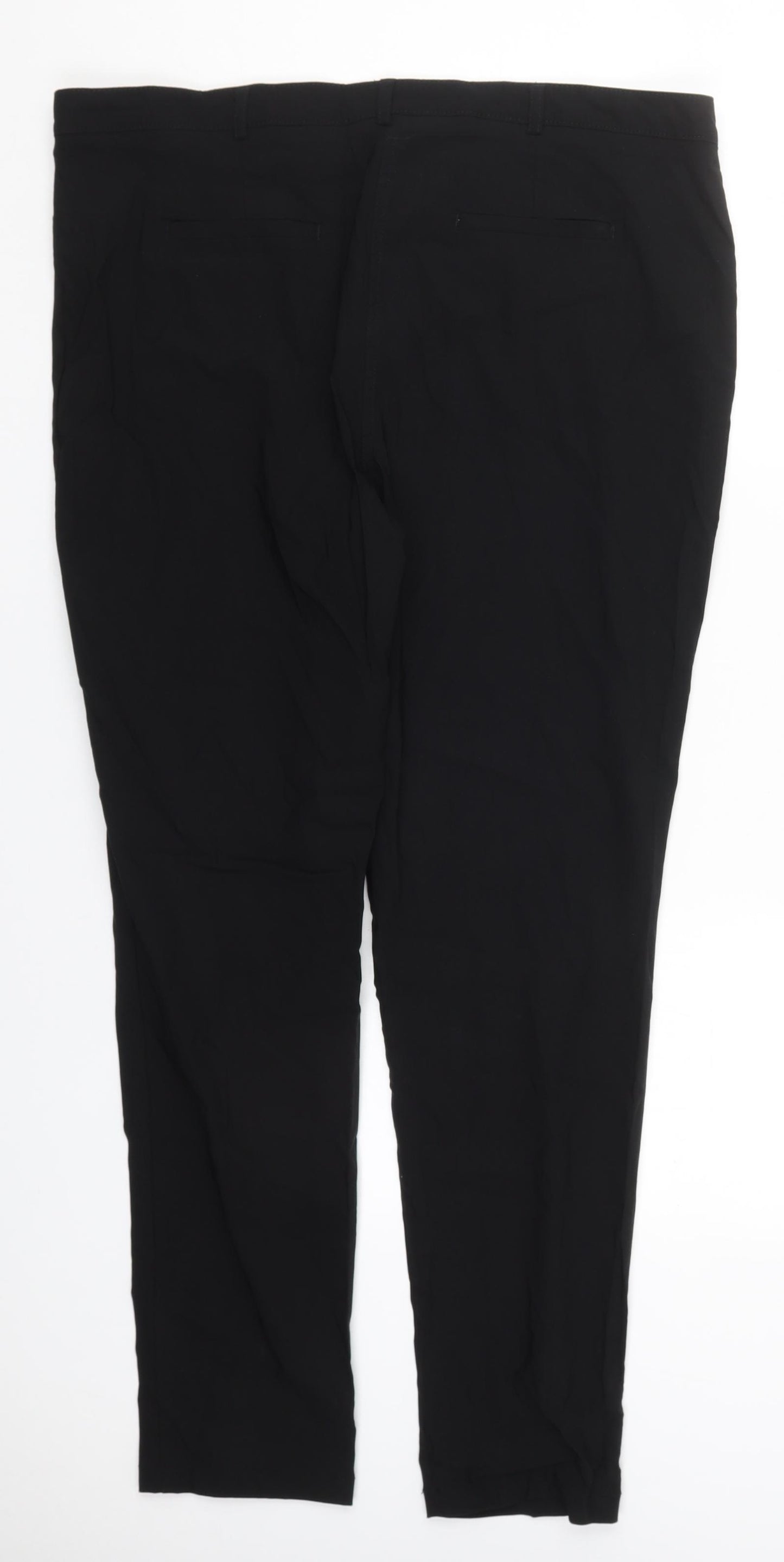 Pep&Co Womens Black  Viscose Trousers  Size 18 L30 in Regular Button