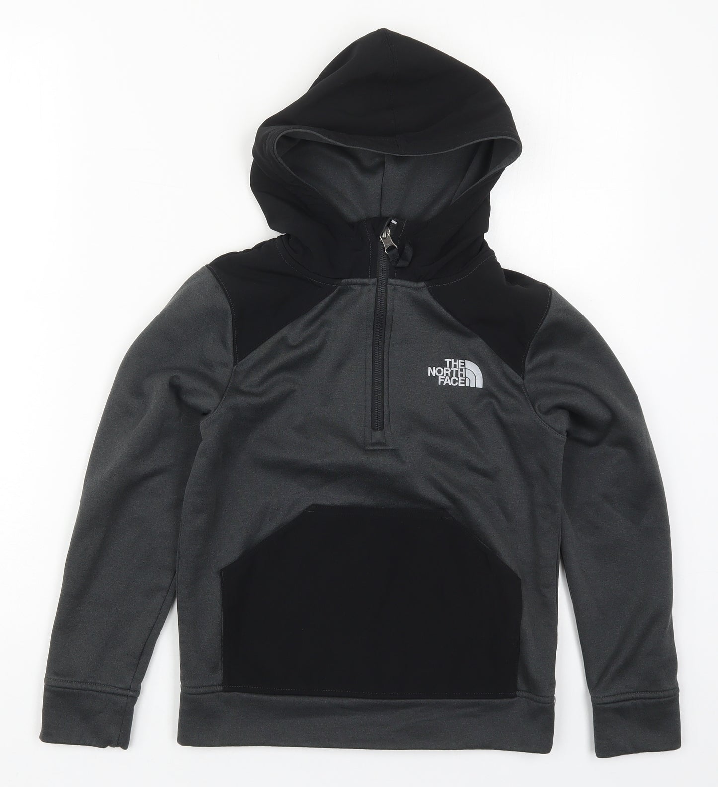 The North Face Boys Grey  Polyester Pullover Hoodie Size M  Pullover