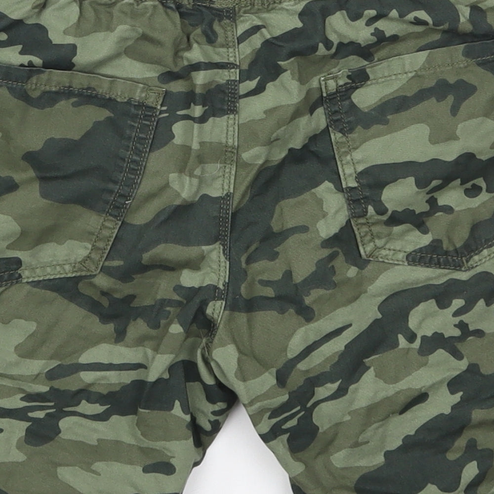NEXT Boys Green Camouflage Cotton Cargo Shorts Size 10 Years  Regular Drawstring