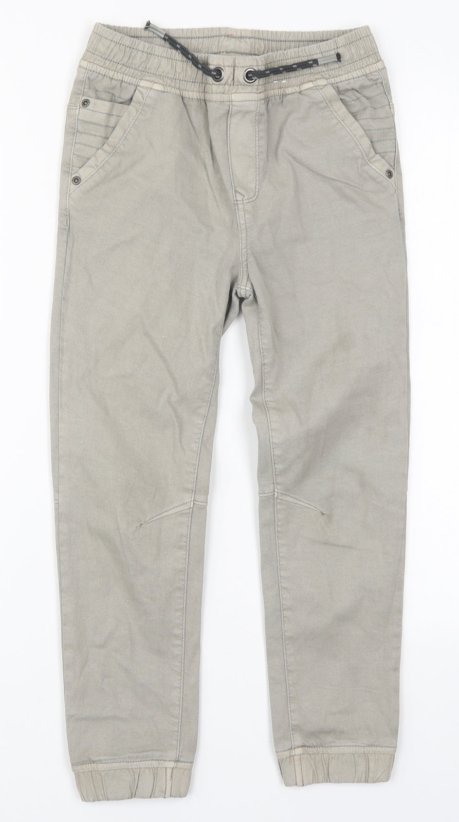 TU Boys Grey  Cotton Tapered Jeans Size 8 Years  Regular Drawstring