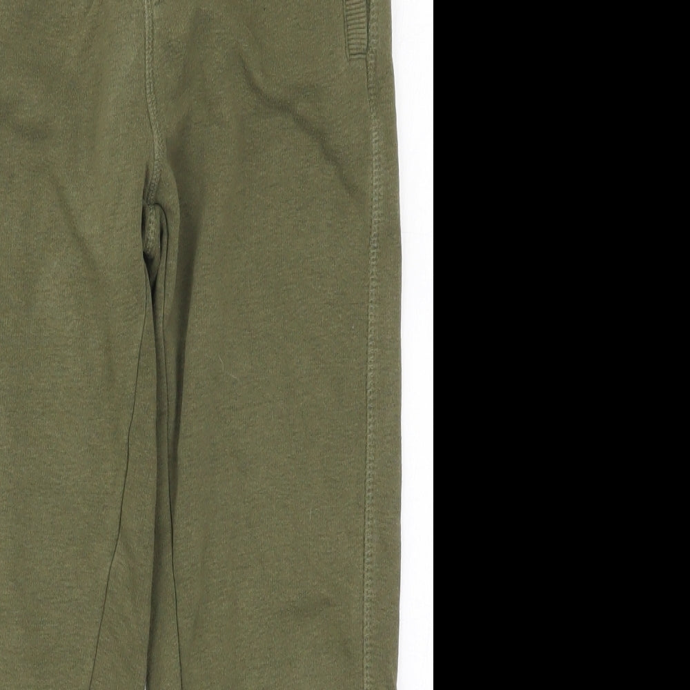 Nutmeg Boys Green  Cotton Sweatpants Trousers Size 8-9 Years  Regular Drawstring
