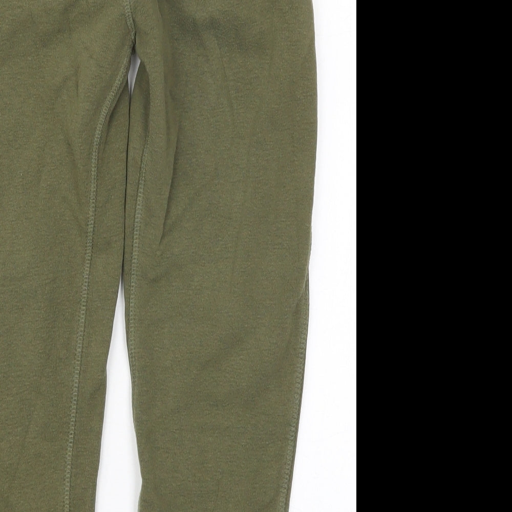Nutmeg Boys Green  Cotton Sweatpants Trousers Size 8-9 Years  Regular Drawstring