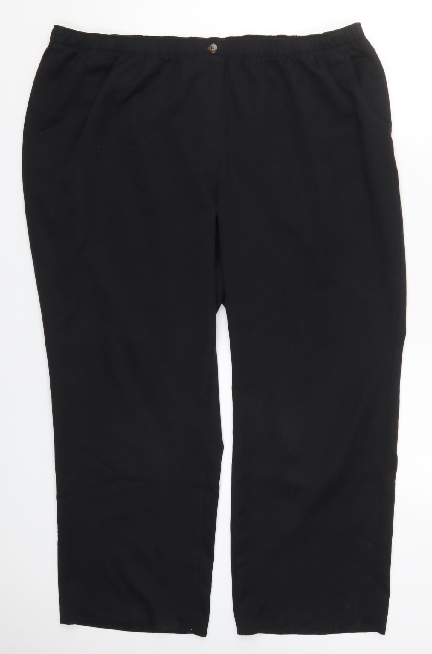 Alia Womens Black  Polyester Trousers  Size 20 L26 in Regular