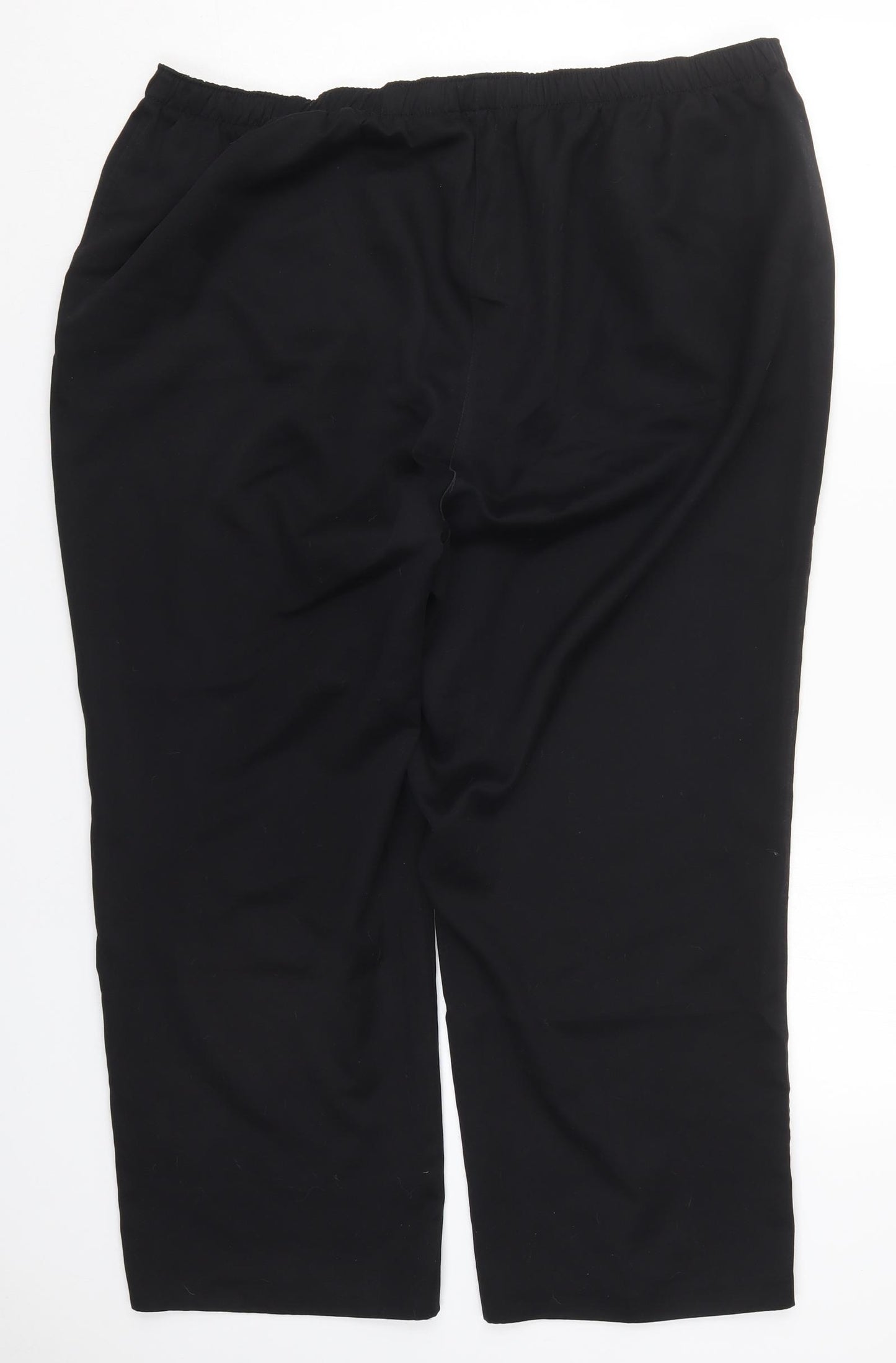 Alia Womens Black  Polyester Trousers  Size 20 L26 in Regular