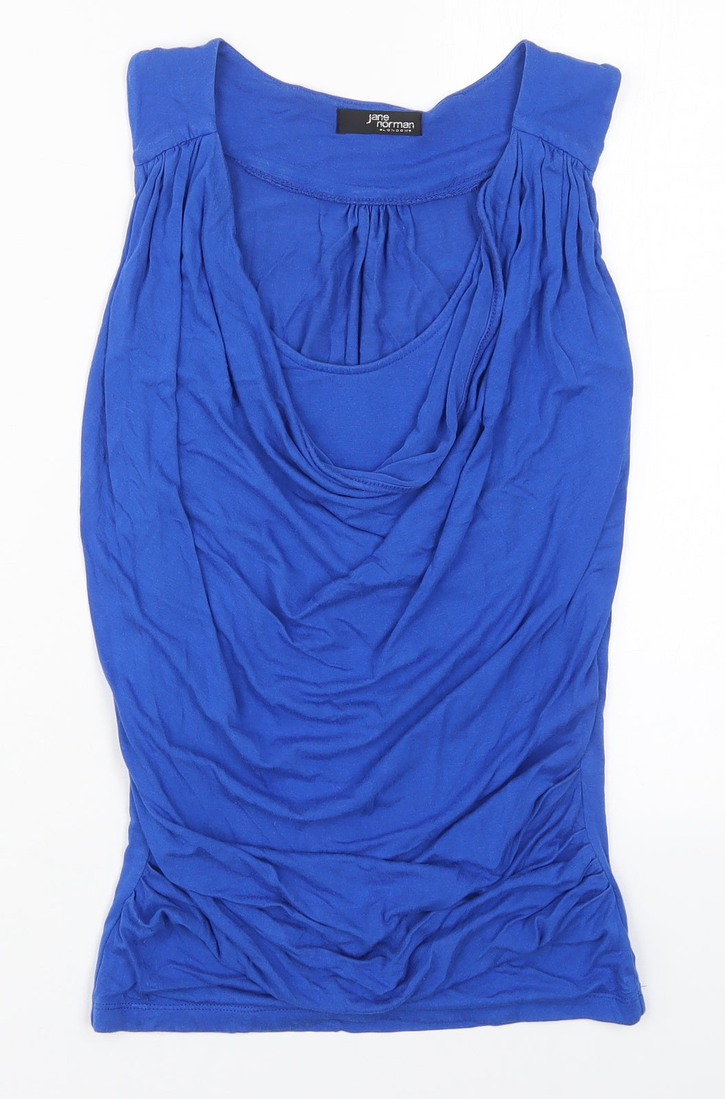 Jane Norman Womens Brown  Viscose Basic Tank Size 8 Cowl Neck
