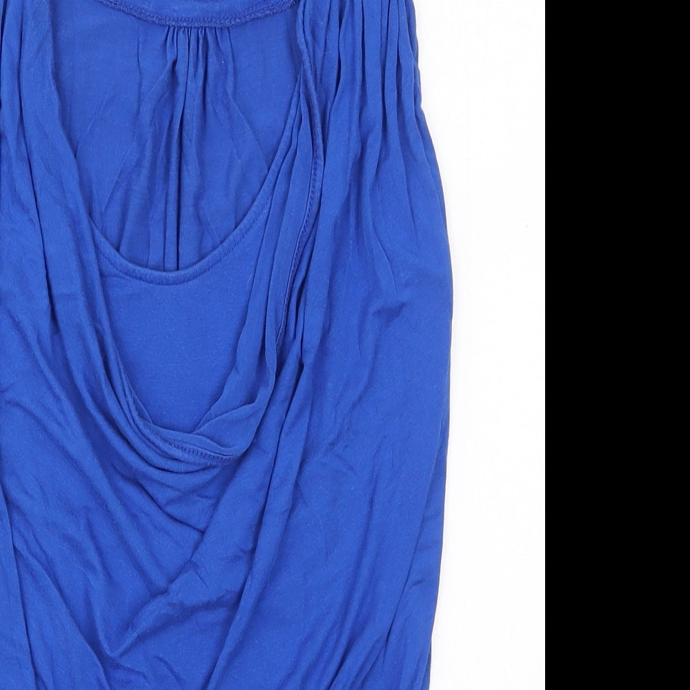 Jane Norman Womens Brown  Viscose Basic Tank Size 8 Cowl Neck
