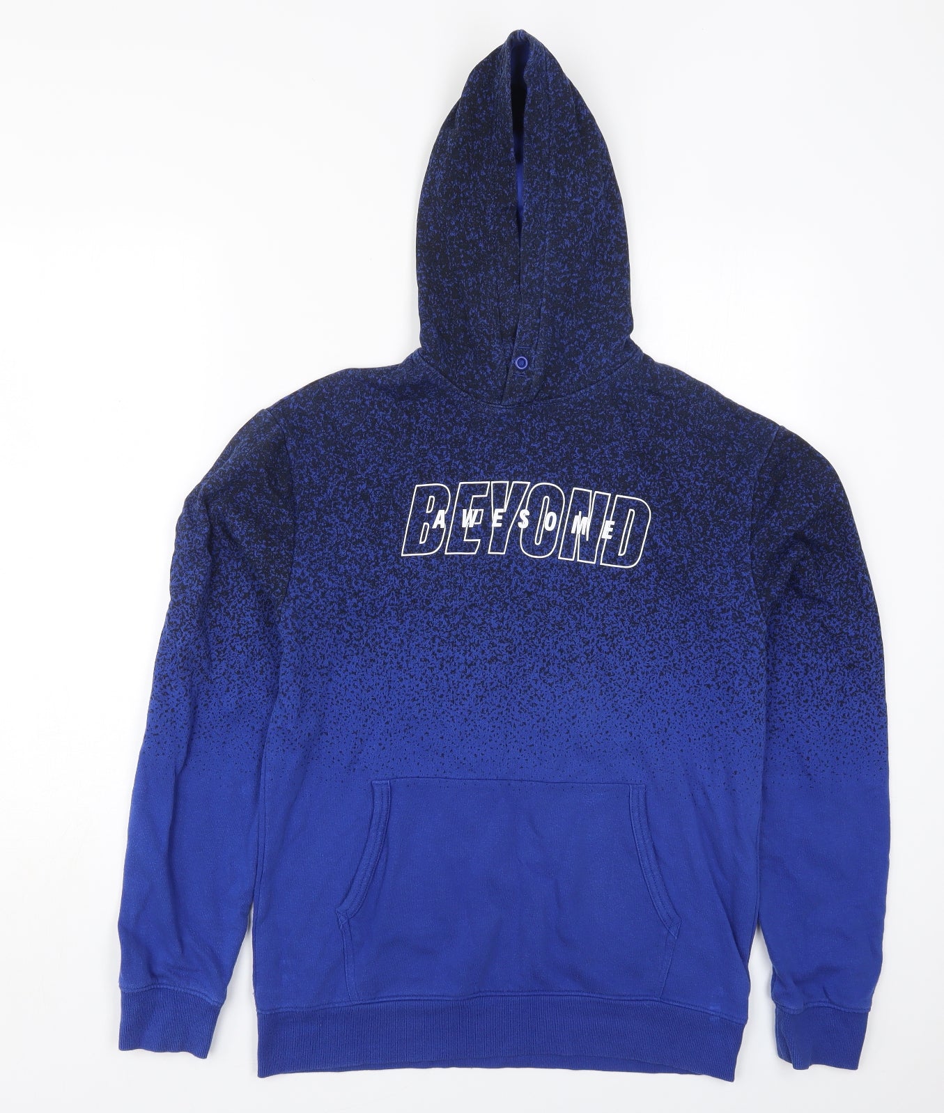 H&M Boys Blue  Cotton Pullover Hoodie Size 14 Years  Pullover - Beyond Awesome