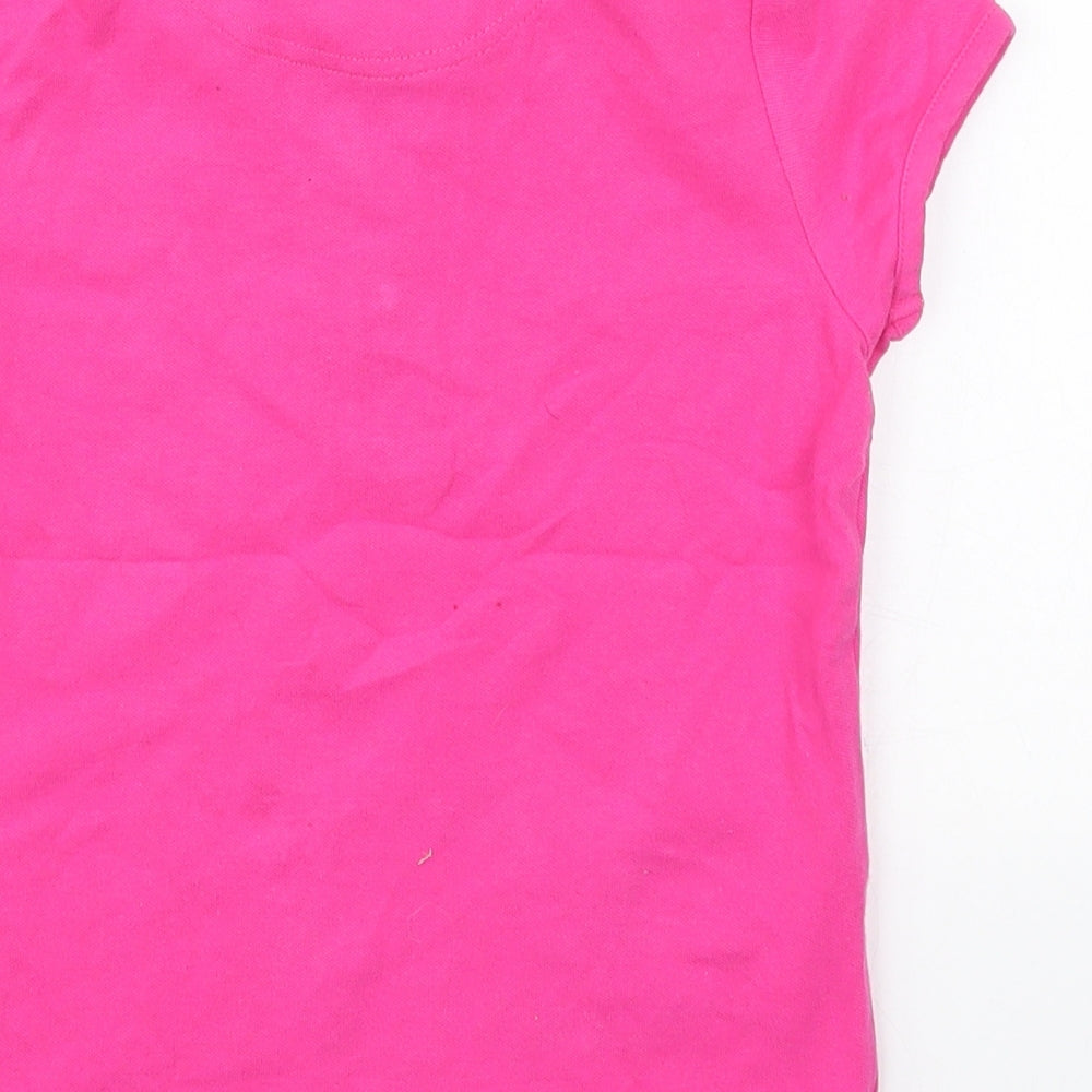 Joules Girls Pink  Cotton Basic Polo Size 7-8 Years Collared Pullover - Music Dogs