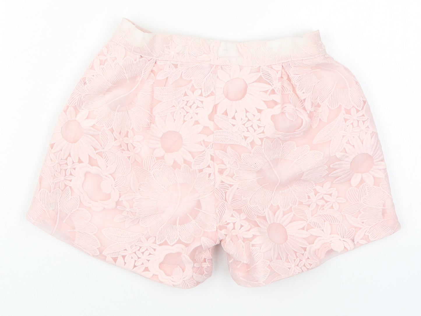 Ted Baker Girls Pink Floral Polyester Mom Shorts Size 7 Years  Regular