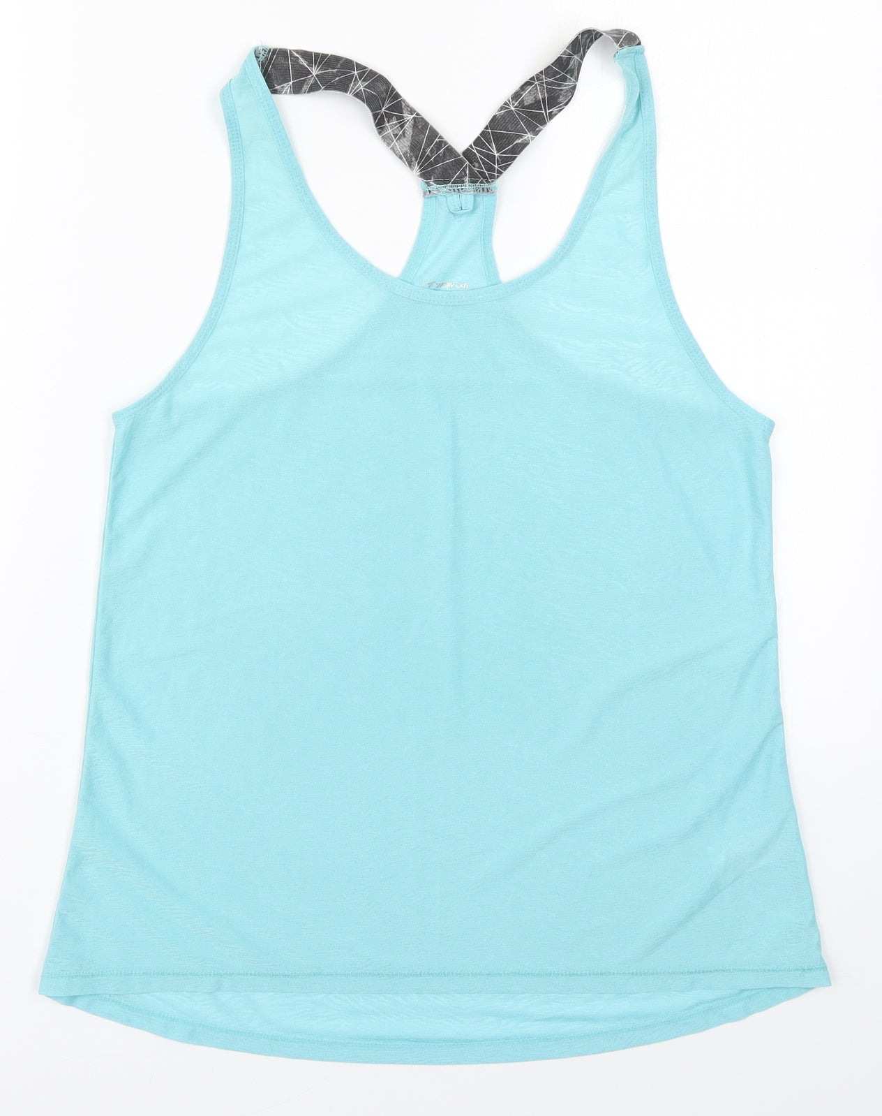 Atmosphere Womens Blue  Polyester Basic Tank Size 12 Round Neck Pullover
