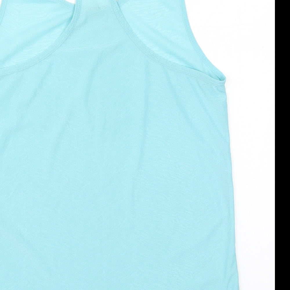 Atmosphere Womens Blue  Polyester Basic Tank Size 12 Round Neck Pullover