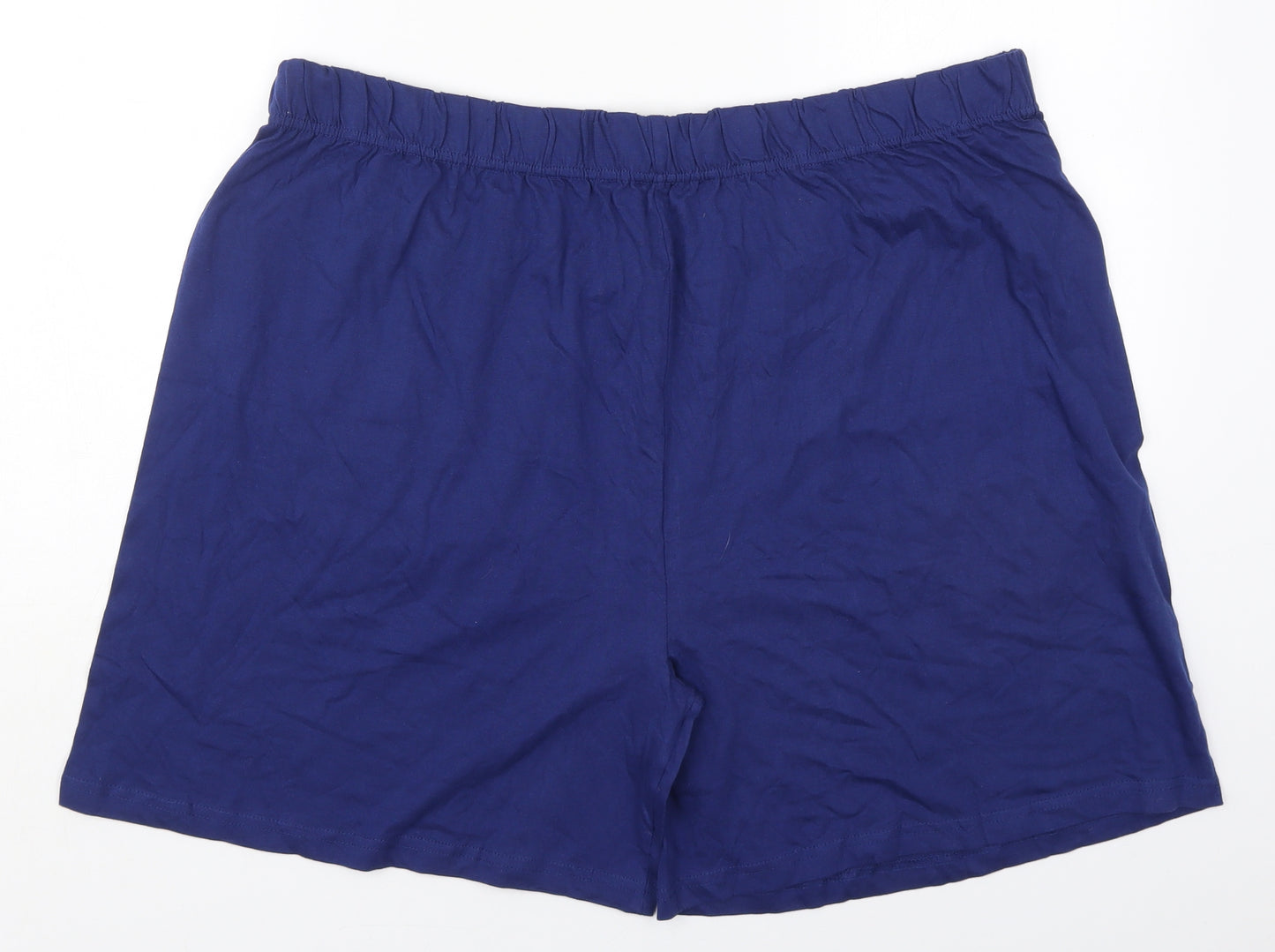 Character.com Mens Blue  Cotton Sweat Shorts Size 2XL L6 in Regular  - Pyjama Shorts