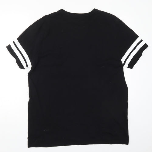 George Mens Black  Cotton  T-Shirt Size XL Crew Neck  - Brooklyn Heights