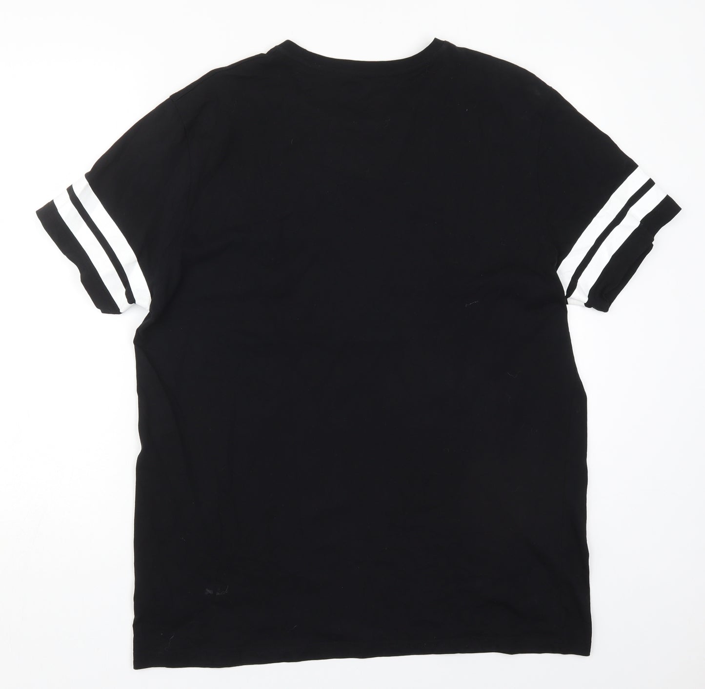 George Mens Black  Cotton  T-Shirt Size XL Crew Neck  - Brooklyn Heights