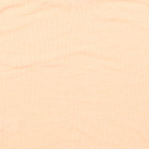 Primark Womens Orange  Polyester Basic T-Shirt Size 6 Round Neck