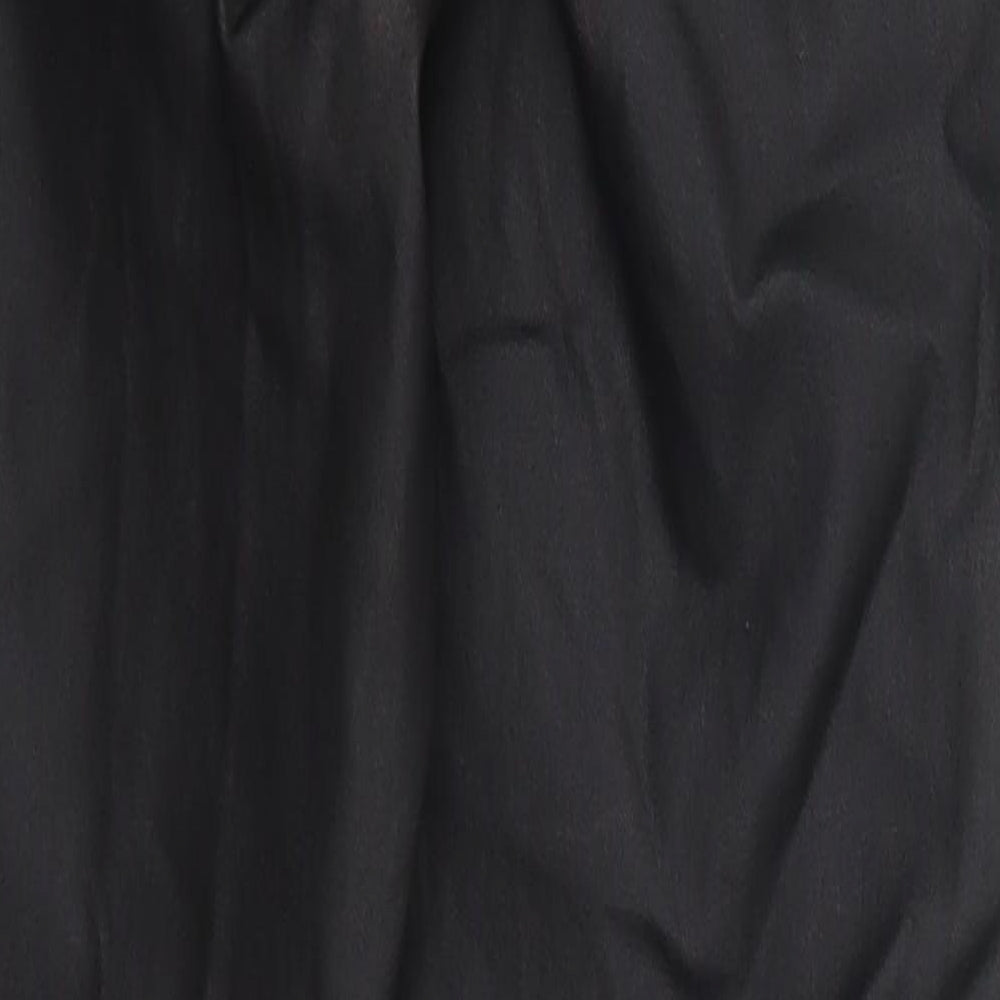 NEXT Womens Black  Viscose Trousers  Size 10 L25 in Regular Button