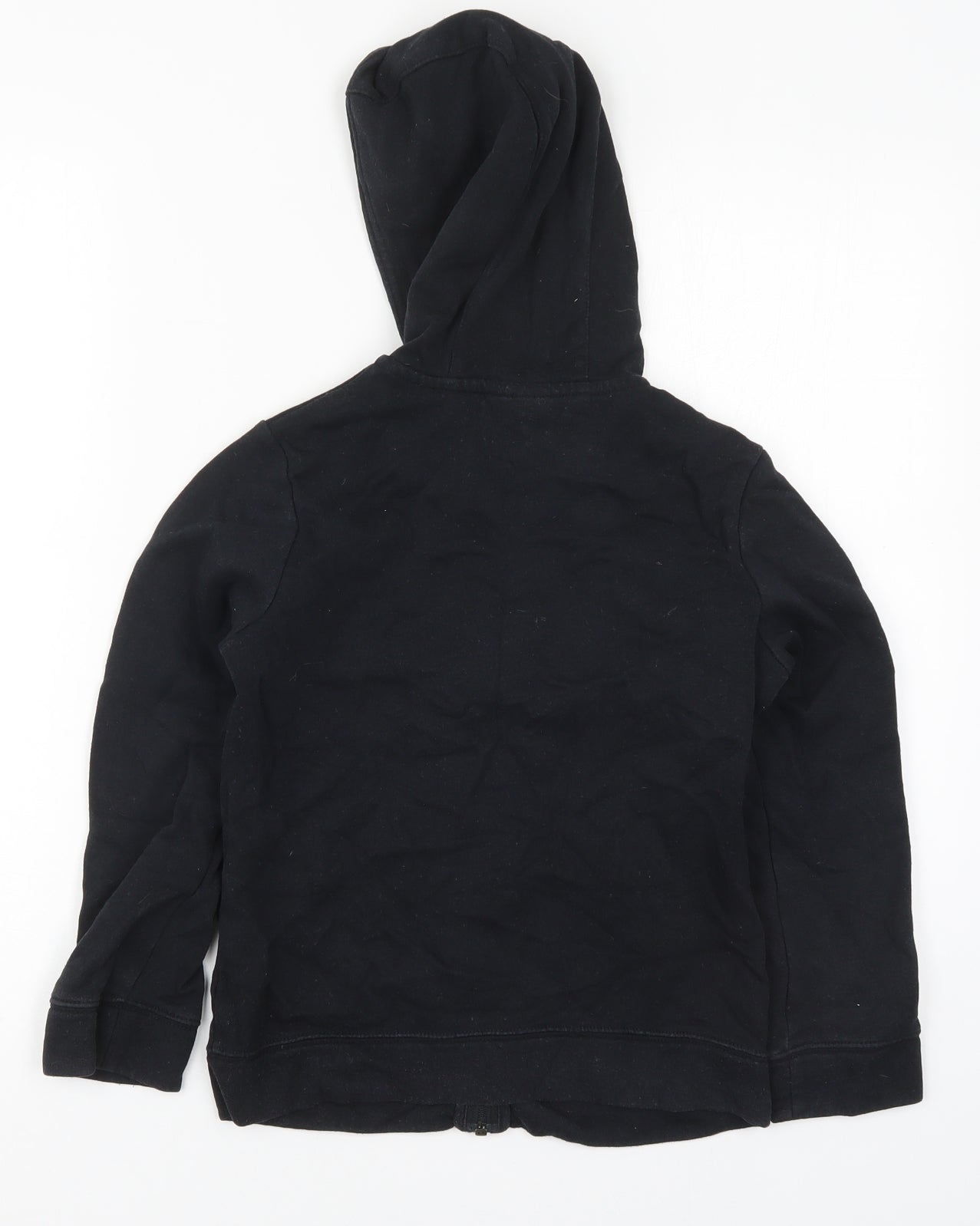 Nike Boys Black  Cotton Full Zip Hoodie Size S  Zip