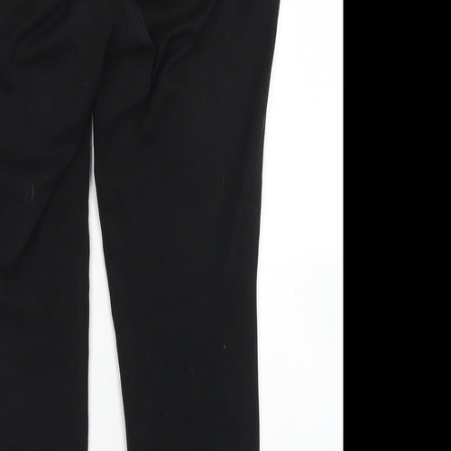 H&M Womens Black  Polyester Dress Pants Trousers Size 10 L25 in Regular Hook & Eye