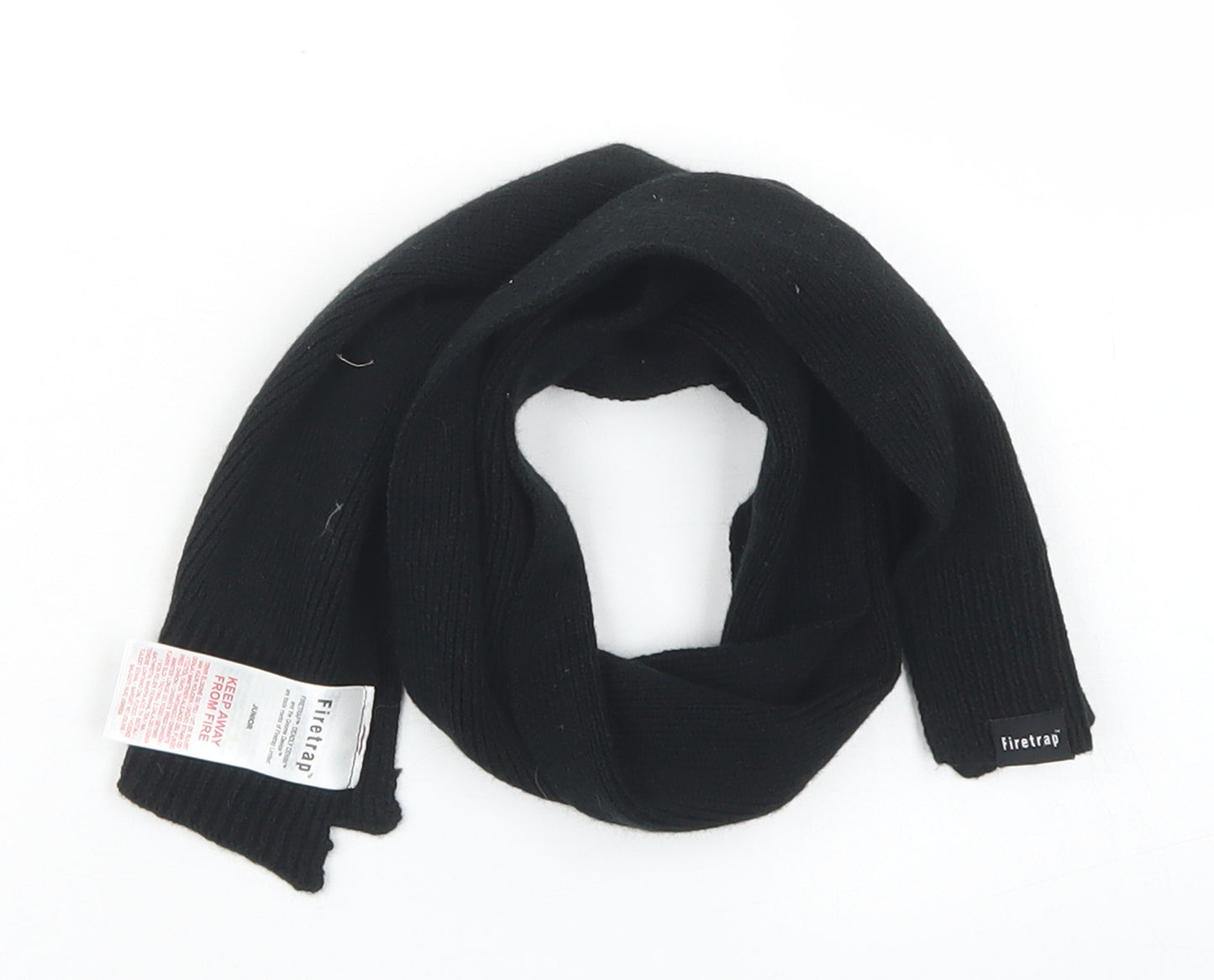 Firetrap Boys Black Pinstripe Acrylic Scarf  One Size