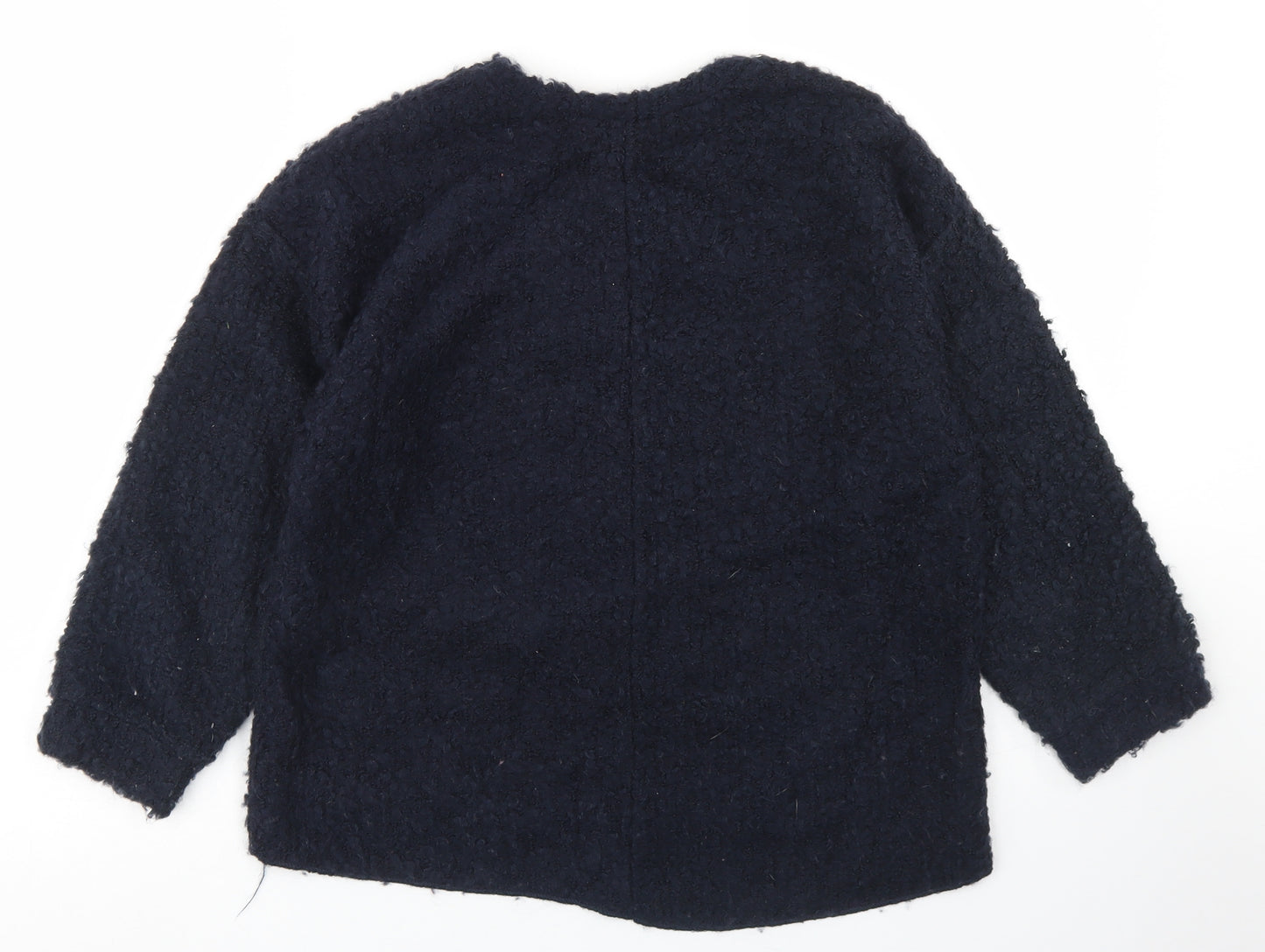 Topshop Womens Blue Crew Neck  Acrylic Pullover Jumper Size 8