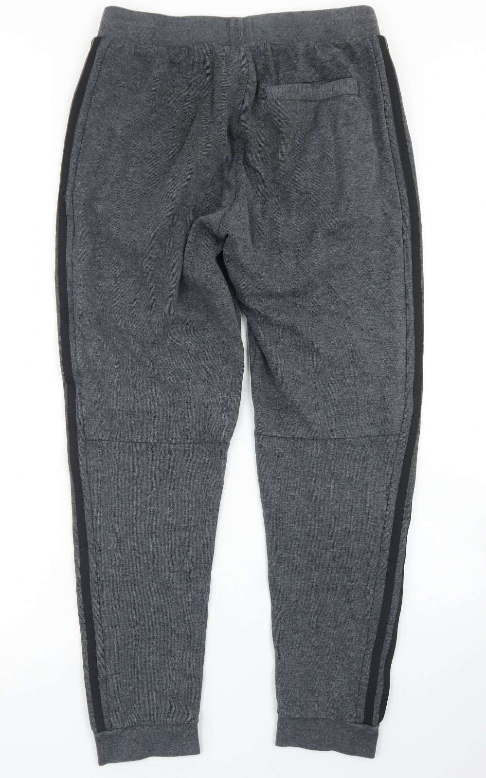 adidas Mens Grey  Cotton Jogger Trousers Size M L26 in Regular Drawstring